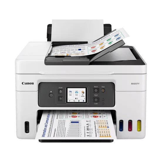 Canon MAXIFY GX4040 wireless inkjet printer printing a document.